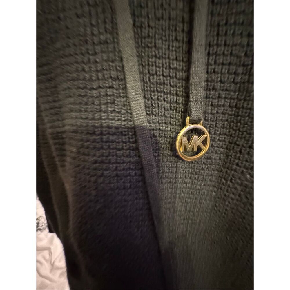 Mk Michael Kors olive green waffle knit sweater hooded plus 2xl - Picture 4 of 5